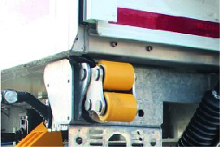 Spring-loaded roller bumpers -